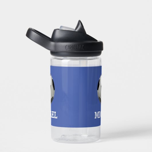 キッズサッカーボール名前をカスタムする ウォーターボトル (右面)