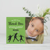キッズサッカー誕生日ありがとう サンキューカード (スタンド正面)