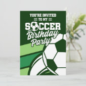 キッズサッカー誕生日パーティカスタマイズ可能招待状 招待状 (スタンド正面)