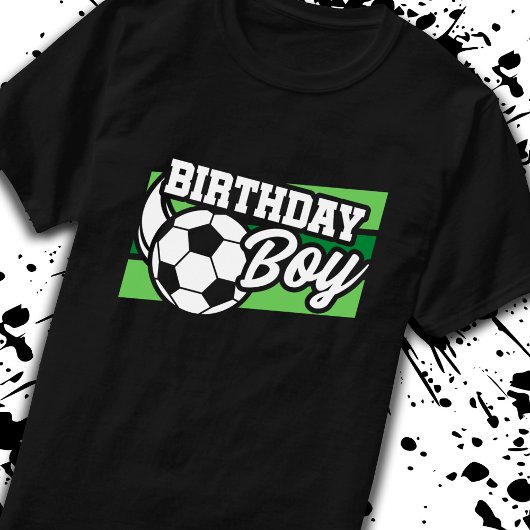 キッズサッカー誕生日パーティー誕生日ボーイ Tシャツ
