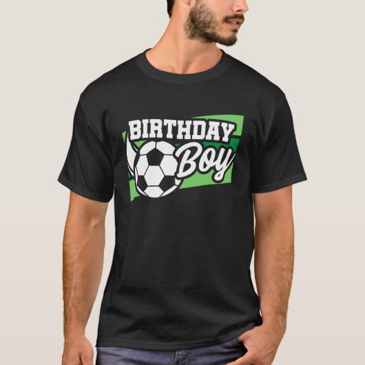キッズサッカー誕生日パーティー誕生日ボーイ Tシャツ (正面)