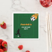キッズサッカー誕生日パーティー スタンダードカクテルナプキン (インサイチュ)