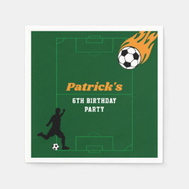 キッズサッカー誕生日パーティー スタンダードカクテルナプキン