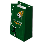 キッズサッカー誕生日パーティー スモールペーパーバッグ (裏面アングル)