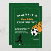 キッズサッカー誕生日パーティー 招待状 (正面/裏面)