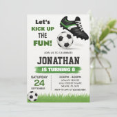 キッズサッカー誕生日招待状 招待状 (スタンド正面)