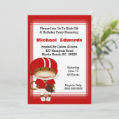 キッズサッカー誕生日招待状 招待状 (スタンド正面)