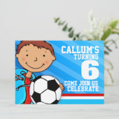 キッズサッカー/サッカースポーツの誕生日の招待状 招待状 (スタンド正面)