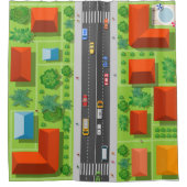 キッズサバーバン車シャワーカーテン シャワーカーテン (正面)