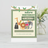 キッズサファパーソナライズされたリ招待状 招待状 (スタンド正面)