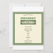 キッズサファパーソナライズされたリ招待状 招待状 (裏面)