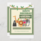 キッズサファパーソナライズされたリ招待状 招待状 (正面/裏面)