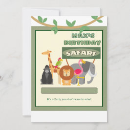 キッズサファパーソナライズされたリ招待状 招待状