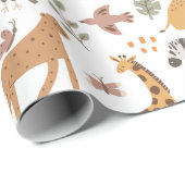 キッズサファリパーソナライズされた ラッピングペーパー (ロールコーナー)