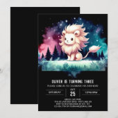 キッズサファリライオン誕生日 招待状 (正面/裏面)