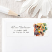 キッズサマーウォーターカラーコアラ差出人住所 ラベル (インサイチュ)