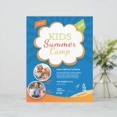 キッズサマーキャンプフライヤーテンプレート (スタンド正面)