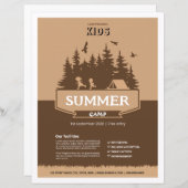 キッズサマーキャンプフライヤーテンプレート (正面/裏面)