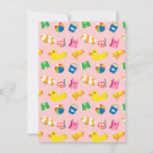 キッズサマースプラッシュ誕生日プールパーティの招待状 招待状 (裏面)