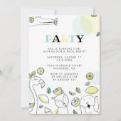 キッズサマーバースデーパーティー 招待状 (正面)