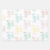 キッズサンカラフルハッピーバースデー ラッピングペーパーシート (正面2)