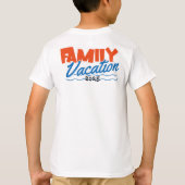 キッズサンセットファミリークルーズパーソナライズ Tシャツ (裏面)