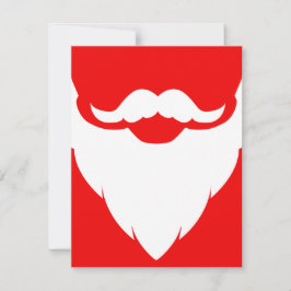 キッズサンタクリスマスパーティの招待状ホワイト&レッド 招待状