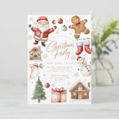 キッズサンタクロースかわいいクリスマスパーティー 招待状 (スタンド正面)