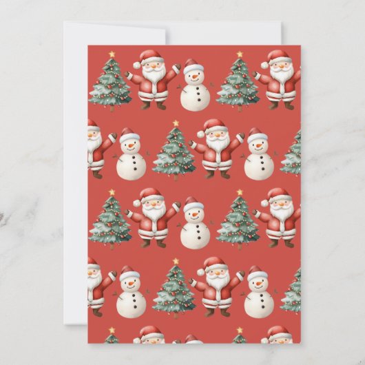 キッズサンタクロースかわいいクリスマスパーティー 招待状 (裏面)