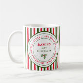 キッズサンタズノースポールホットチョコレートクリスマス コーヒーマグカップ (左)