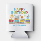 キッズサーカスアニマルトレインカスタムバースデーパーティー 缶クーラー (裏面)