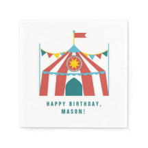 キッズサーカステーマ誕生日パーティナプキンス