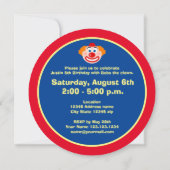 キッズサーカスピエロバースデーパーティ招待状 招待状 (裏面)