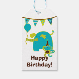 キッズサーカス誕生日 ギフトタグ