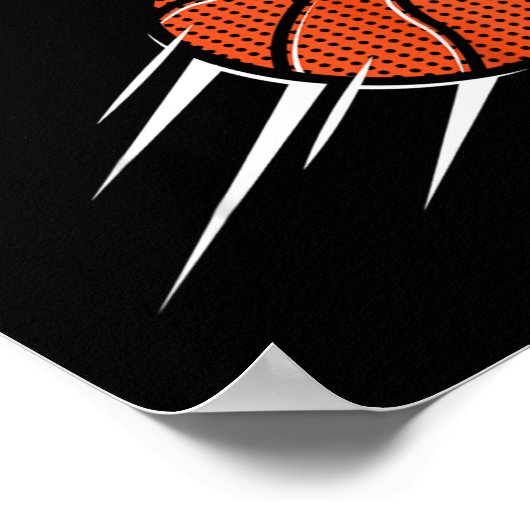 キッズサードバースデーバスケットボールジャージーパーティー3年 ポスター (角)