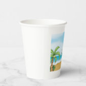 キッズサーフィン熱帯ビーチおもしろい夏海 紙コップ (右)
