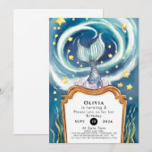 キッズザシーマーメイド誕生日 招待状 (正面/裏面)