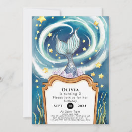 キッズザシーマーメイド誕生日 招待状