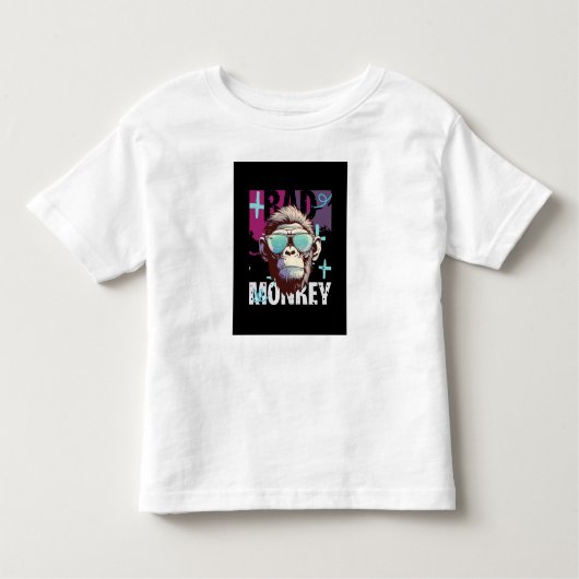 キッズシャツ – MonkeyデザインTシャツ トドラーTシャツ (正面)