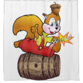 キッズシャワーカーテンリスAcornバレル シャワーカーテン (正面)