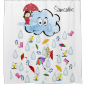 キッズシャワーカーテン雨傘 シャワーカーテン (正面)