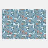 キッズシャーク第1回第2回生誕生海兵男子 ラッピングペーパーシート (正面)