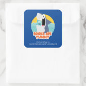 キッズシャーク蔵書票 スクエアシール (バッグ)