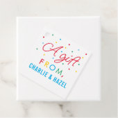 キッズシンプルレインボーパーソナライズされたギフトラベル フェイバータグ (インサイチュ)