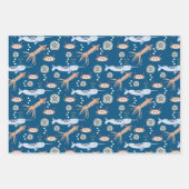 キッズシーアニマルギフトラップ ラッピングペーパーシート (正面2)