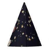 キッズシ太陽のステム宇宙飛行士モノグラム誕生日部 パーティーハット (裏面)