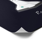 キッズシ太陽のステムMonogram宇宙飛行士惑星 ポスター (角)