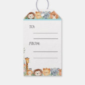 キッズジャングルパーティーギフトラベル ギフトタグ (裏面)