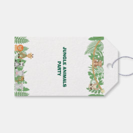 キッズジャングル動物パーティーギフトラベル ギフトタグ