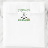 キッズジャングル動物パーティースクエアシール – Zebra スクエアシール (バッグ)